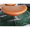 Egg Chair Stool by Leather Upholstered